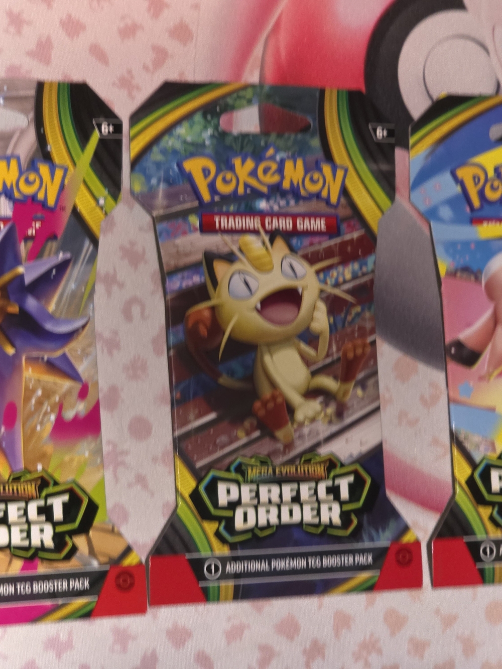 Lot of 3 sealed sleeved booster packs Pokémon Tcg Cards Perfect Order.